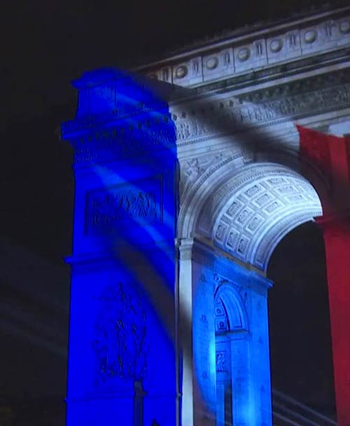 L’arc de Triomphe fête le nouvel an