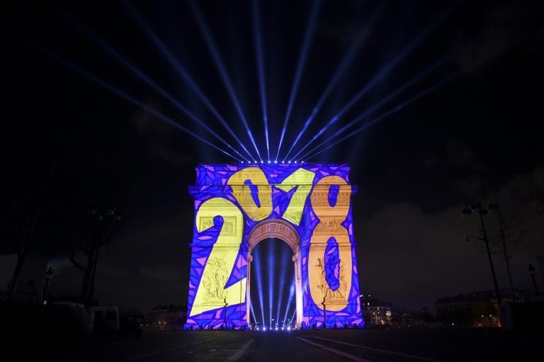 L’ARC DE TRIOMPHE FÊTE LE NOUVEL AN 2018